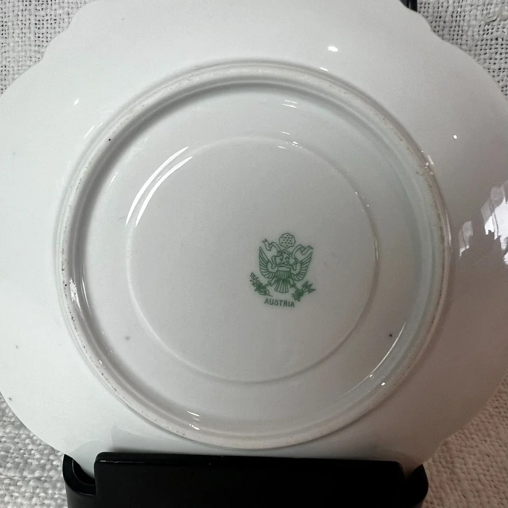 Vintage Set of 9 Bassett‎ Austria Limoges Fine China Saucer 5.5